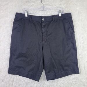 Zegna Sport Mens Sz 38 Black Cotton Chino Shorts Classic Outdoor Bermuda